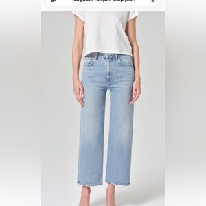 AGOLDE Harper crop 
Mid rise relaxed straight